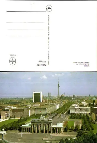 723659 Berlin Brandenburger Tor mit Blick auf Ost-Berlin