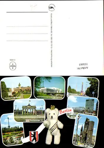 723663 Mehrbild AK Berlin Charlottenburger Schloss Siegessäule Gedächtniskirche