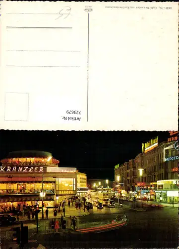 723679 Berlin Cafe Kranzler am Kurfürstendamm b. Nacht