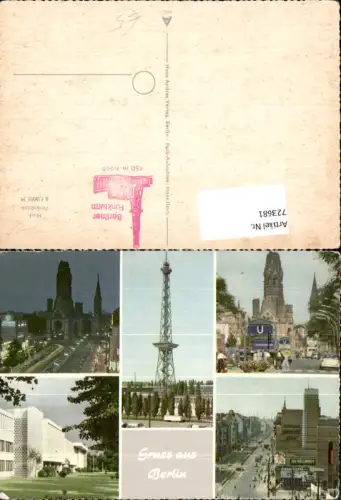 723681 Mehrbild AK Berlin Funkturm Kurfürstendamm