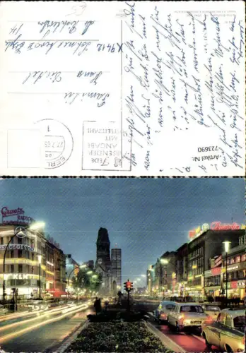 723690 Berlin Kurfürstendamm mit alter u. neuer Kaiser-Wilhelm-Gedächtniskirche