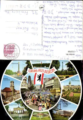 723709 Mehrbild AK Berlin Grunewaldturm Funkturm Rathaus Schöneberg