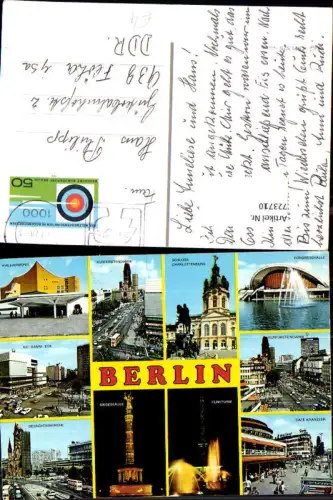 723710 Mehrbild AK Berlin Kurfürstendamm Kongresshalle Gedächtniskirche