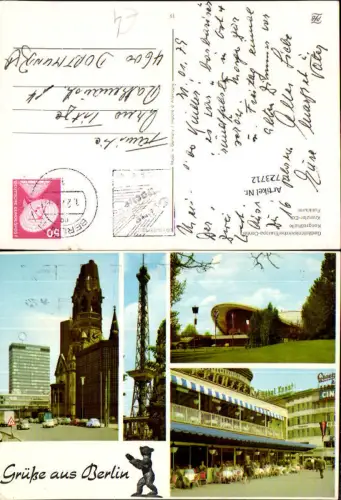 723712 Mehrbild AK Berlin Berliner Bär Kongresshalle Funkturm Kranzler-Eck