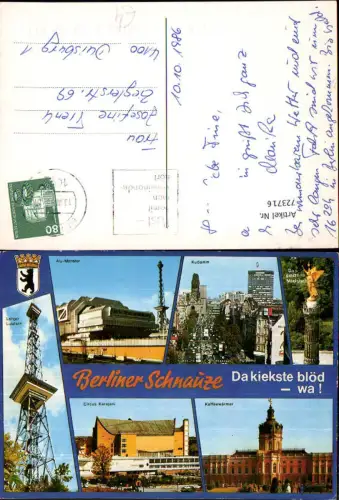 723716 Mehrbild AK Berlin Berliner Schnauze Alu-Monster Kudamm Kaffeewärmer
