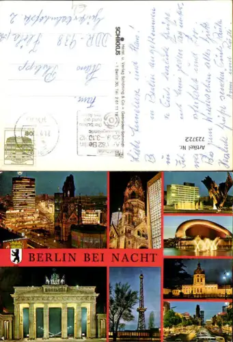 723722 Mehrbild AK Berlin bei Nacht