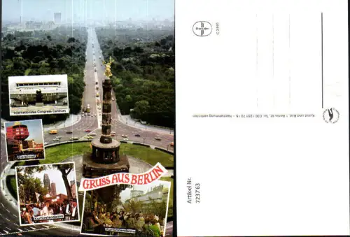 723763 Mehrbild AK Berlin Bierpinsel Kurfürstendamm Siegessäule