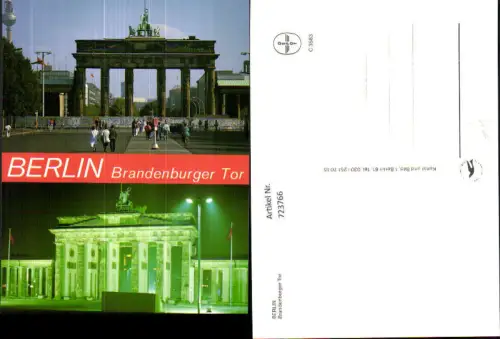 723766 Mehrbild AK Berlin Brandenburger Tor
