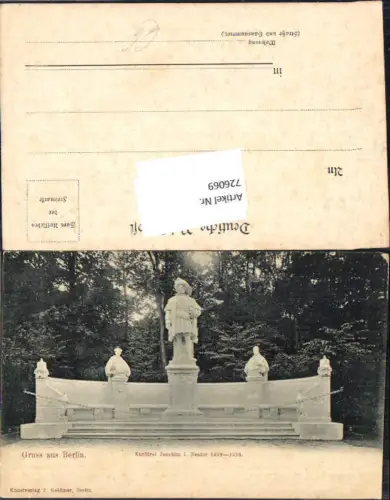 726069 tolle AK Gruss aus Berlin Kurfürst Joachim I. pub Goldiner