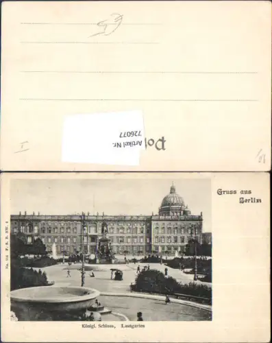 726077 tolle AK Gruss aus Berlin Schloss Lustgarten
