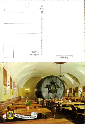 720561 Eisenstadt Fürst Esterhazysche Weinhalle Wein Fass