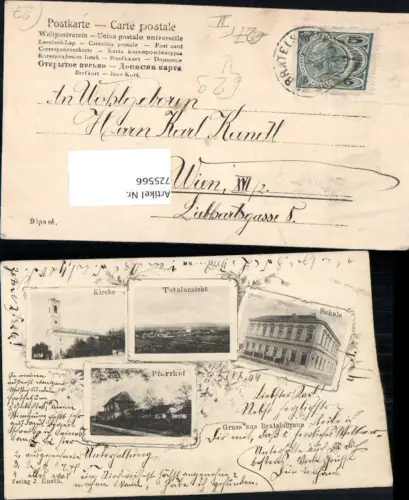 725566 Gruss aus Bratelsbrunn Südmähren Březí u Mikulova Mikulov Breclav Lundenburg Mähren
