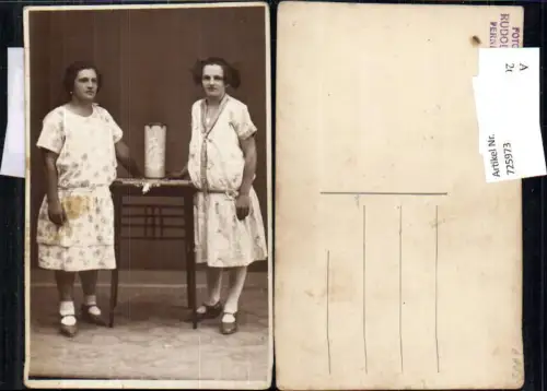 725973 Foto-AK Atelier Rudolf Müller Pernitz Muggendorf Frauen Schwestern Geschwister Kleid