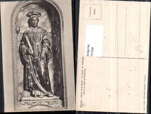 717338 Firenze Florenz Chiesa di S. Spirito S. Nicola da Tolentino Statue Religion