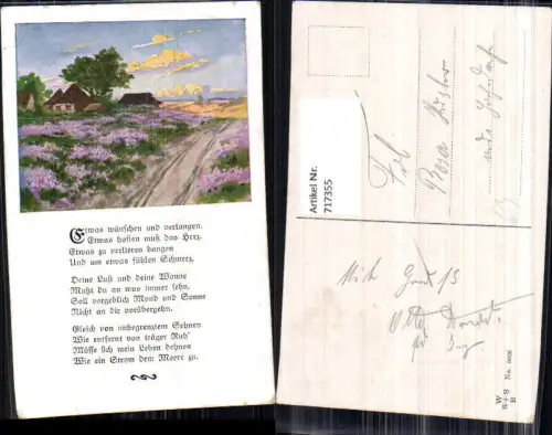 717355 Gedicht Text Liebe Etwas wünschen u. verlangen Etwas hoffen muss das Herz