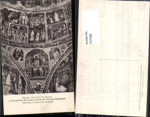 717368 Padova Padua L Evangelista San Luca e storie del Vecchio testamento Battistero del Duomo Religion