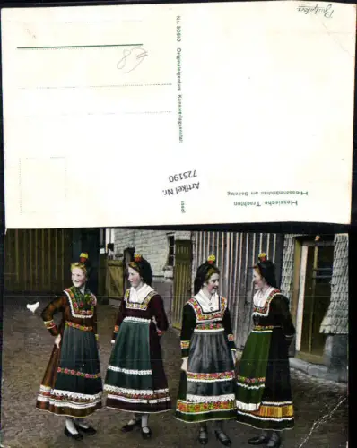 725190 Hessische Trachten Hessen Schwälmer Bauern Hessenmädchen