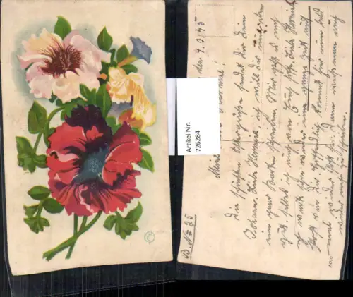 726284 Künstler AK Blumen Bunt
