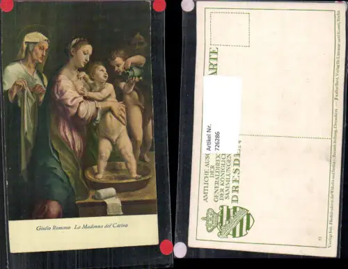 726286 Künstler AK Giulio Romano La Madonna del Catino Heilige Religion