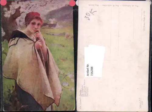 726288 Künstler AK Ch. Lenoir Die Schäferin Frau Portrait