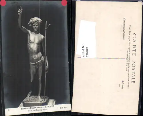 726289 P. Dubois Bronzefigur Saint Jean-Baptiste enfant