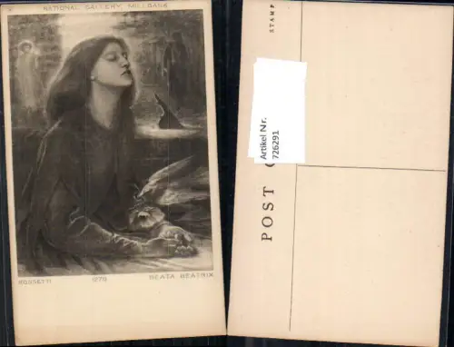 726291 Künstler AK Rossetti Beata Beatrix Heiliger Geist Taube Religion