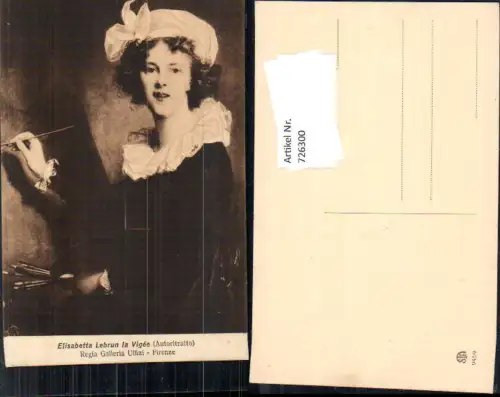 726300 Künstler AK Autoritratto Elisabeth Lebrun la Vigee Frau als Künstlerin Malerin Portrait