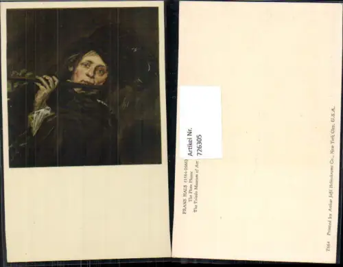 726305 Künstler AK Frans Hals The Flute Player Flötenspieler Musik Flöte