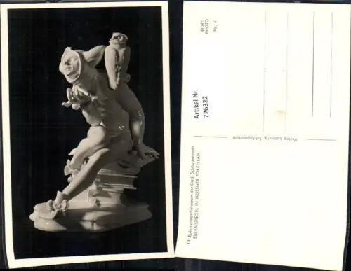 726322 Foto AK Meissner Porzellan Figur Eulenspiegel Till Eulenspiegel Museum Schöppenstedt