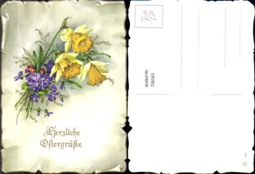 726163 Ostern Blumen Narzissen Veilchen Papierrolle