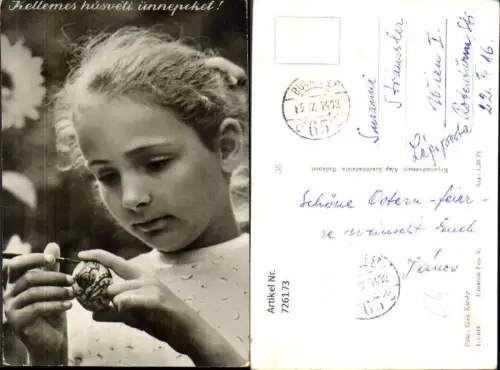 726173 Fotokunst Gink Karoly Ostern Mädchen bemalt Ei