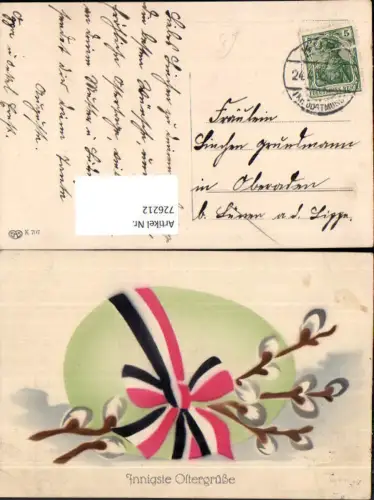 726212 Ostern Ei Schleife Patriotik Palmkätzchen