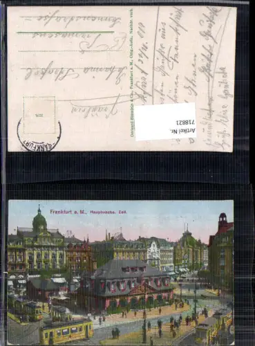 718821 Frankfurt am Main Hauptwache Zoll Feldpost Pirmasens