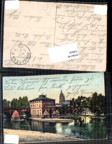 718826 Frankfurt am Main Alte Mainbrücke Brückenmühle Feldpost Landau Pirmasens