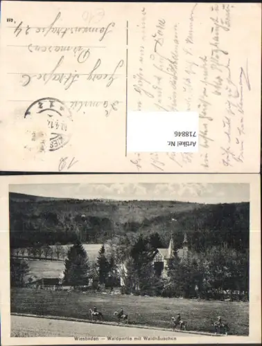 718846 Wiesbaden Waldpartie m. Waldhäuschen