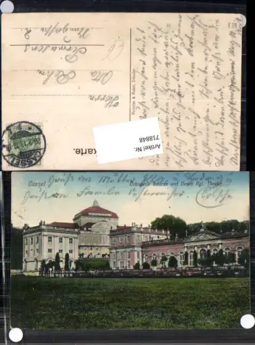 718848 Cassel Kassel Orangerie Schloss Neues Kgl. Theater pub Reinicke e Rubin