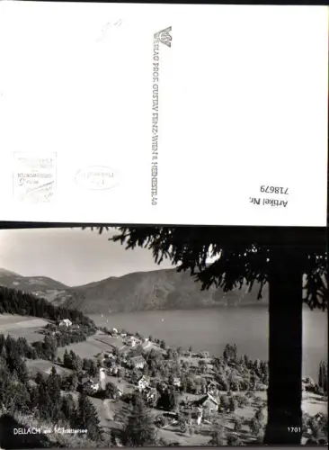 718679 Foto AK Dellach a. Millstättersee Ansicht m. Baum i. Vordergrund