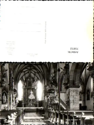 718712 Foto AK Millstatt a. See Pfarrkirche Inneres pub Photo H. Krieber 48