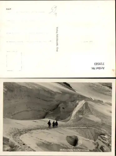 719583 Foto AK Gletscherpartie a. Hofmannsweg Wintersport Heiligenblut Großglockner
