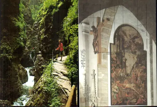 719605 Flattach i. Mölltal Raggaschlucht Wasserfall Kirche Inneres a. Rückseite