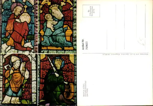 719611 Maria Höfl Gotische Glasfenster Detailansicht Metnitz Wallfahrtskirche