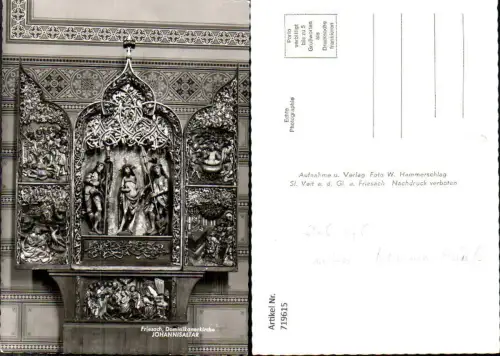 719615 Foto AK Friesach Dominikanerkirche Johannisaltar Detailansicht