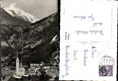 719630 Foto AK Heiligenblut mit Großglockner Ansicht m. Kirche
