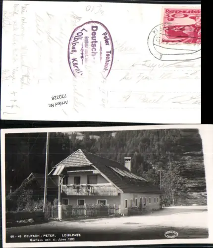 720228 Deutsch Peter Loiblpass Loibl Pass Ferlach Loibltal Unterbergen Rosental