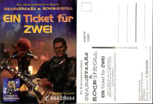 725891 Musik Shakespeare e RocknRoll Musical Berlin