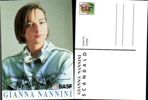 725898 Musik Gianna Nannini Scandalo Autogramm Reklame BASF