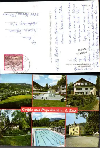 724690 Payerbach an der Rax Sommerfrische Payerbach Bez. Neunkirchen