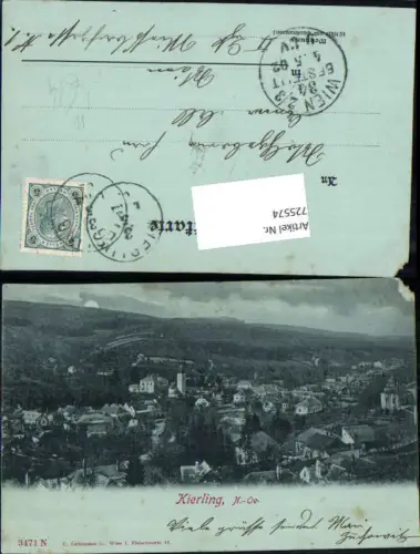 725574 Mond Lithographie Litho Kierling bei Klosterneuburg Wien pub Ledermann 3471 N