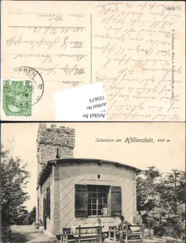 725673 Julienturm am Höllenstein Sittendorf Gießhübl Mödling Kaltenleutgeben Wienerwald