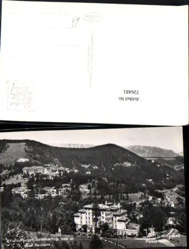 726481 Semmering Hotel Panhans Bez. Neunkirchen